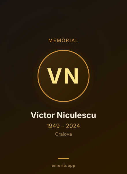 Memorial portrait of Victor Niculescu