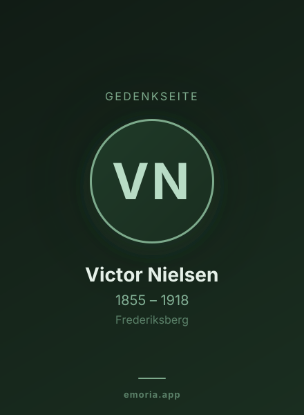 Gedenkportrait von Victor Nielsen