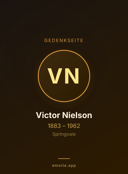Gedenkportrait von Victor Nielson