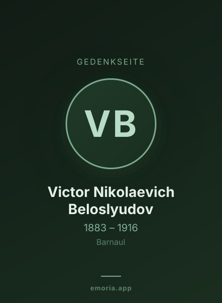 Gedenkportrait von Victor Nikolaevich Beloslyudov