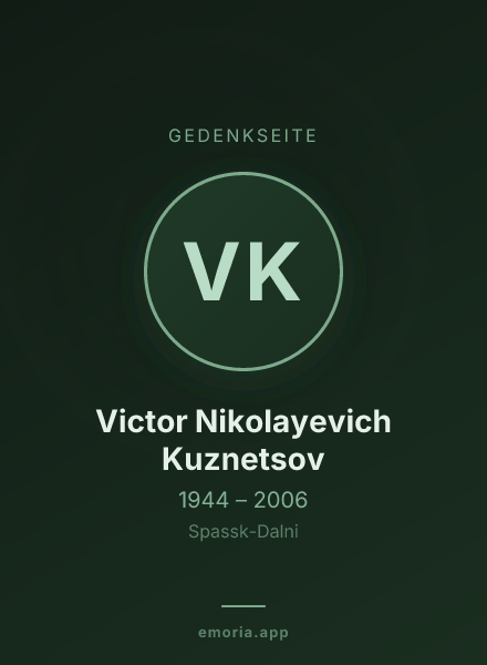 Gedenkportrait von Victor Nikolayevich Kuznetsov