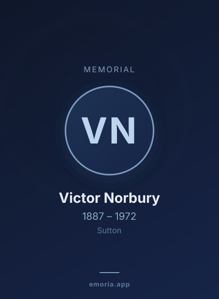 Memorial portrait of Victor Norbury