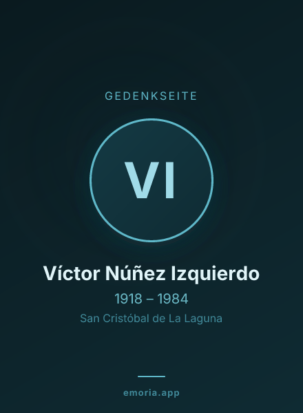 Gedenkportrait von Víctor Núñez Izquierdo
