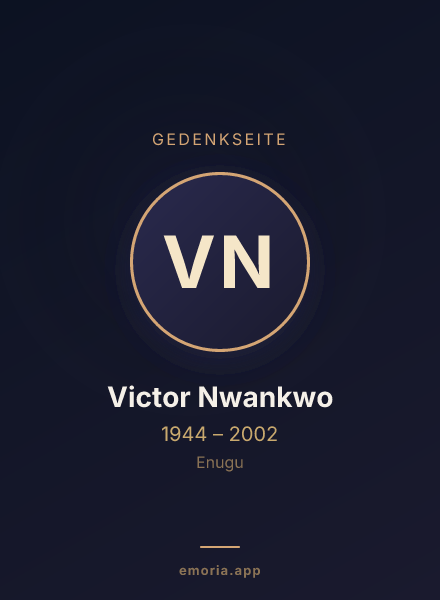 Gedenkportrait von Victor Nwankwo