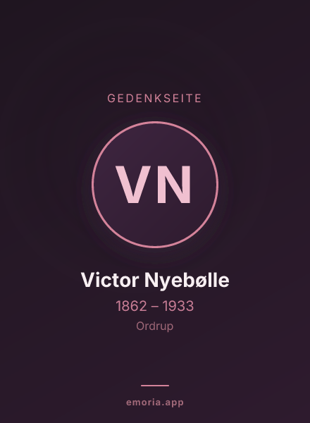 Gedenkportrait von Victor Nyebølle