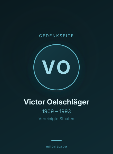Gedenkportrait von Victor Oelschläger
