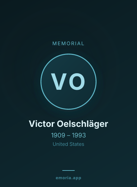 Memorial portrait of Victor Oelschläger