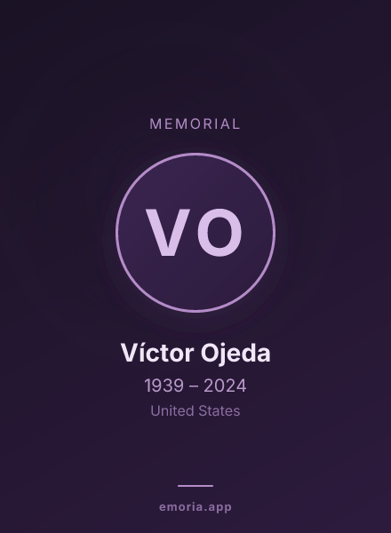 Memorial portrait of Víctor Ojeda