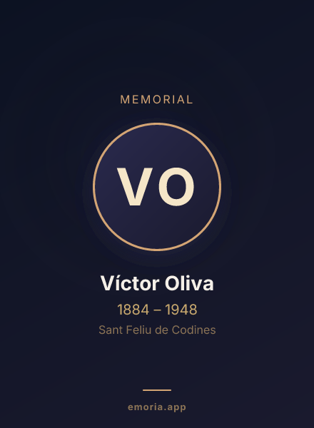 Memorial portrait of Víctor Oliva