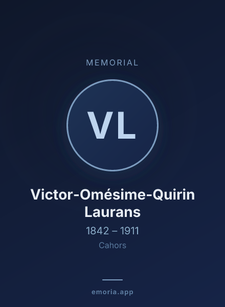 Memorial portrait of Victor-Omésime-Quirin Laurans