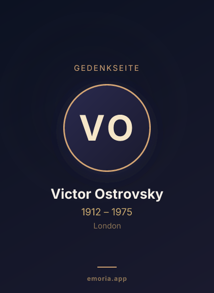 Gedenkportrait von Victor Ostrovsky
