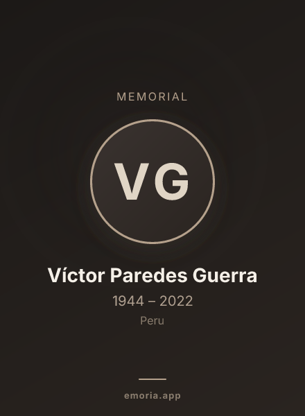 Memorial portrait of Víctor Paredes Guerra