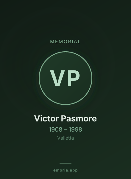 Memorial portrait of Victor Pasmore