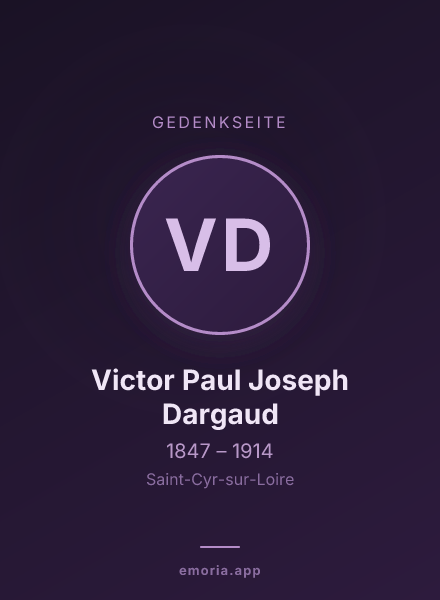 Gedenkportrait von Victor Paul Joseph Dargaud