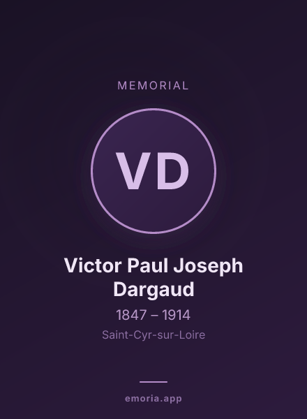 Memorial portrait of Victor Paul Joseph Dargaud