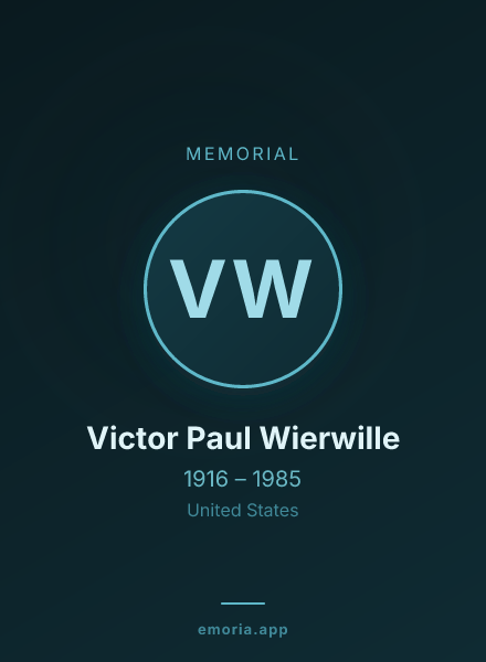 Memorial portrait of Victor Paul Wierwille