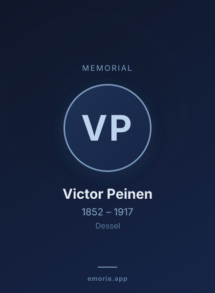 Memorial portrait of Victor Peinen