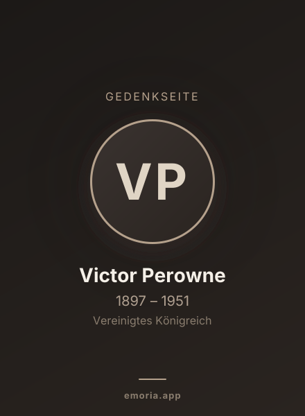 Gedenkportrait von Victor Perowne