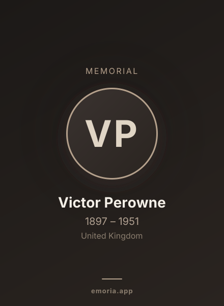 Memorial portrait of Victor Perowne