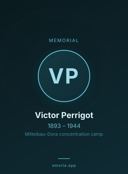Memorial portrait of Victor Perrigot