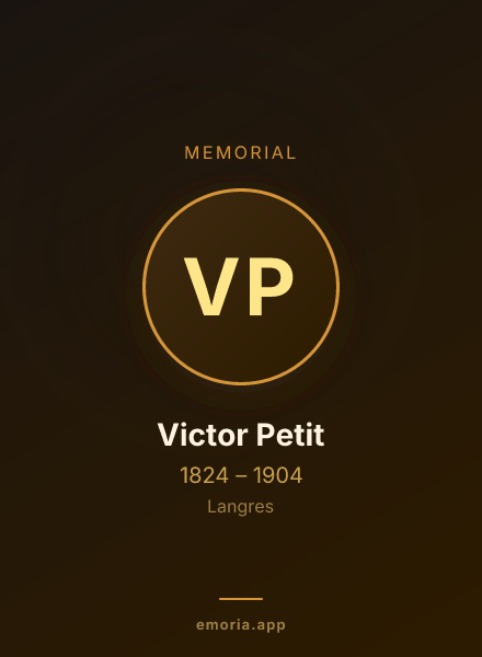 Memorial portrait of Victor Petit