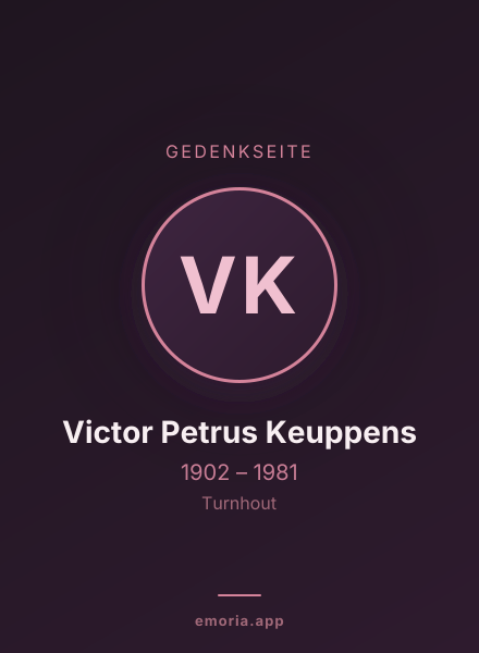 Gedenkportrait von Victor Petrus Keuppens
