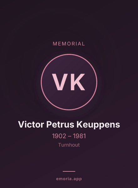 Memorial portrait of Victor Petrus Keuppens
