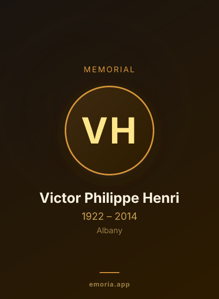 Memorial portrait of Victor Philippe Henri