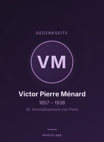 Gedenkportrait von Victor Pierre Ménard