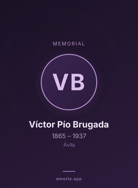 Memorial portrait of Víctor Pío Brugada