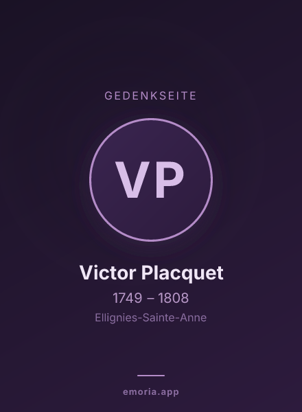 Gedenkportrait von Victor Placquet