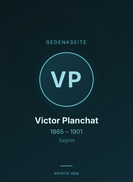 Gedenkportrait von Victor Planchat