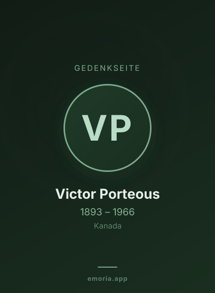 Gedenkportrait von Victor Porteous