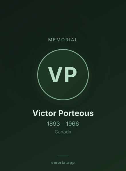 Memorial portrait of Victor Porteous