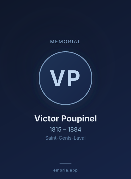 Memorial portrait of Victor Poupinel