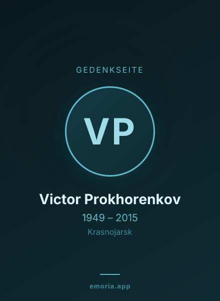 Gedenkportrait von Victor Prokhorenkov