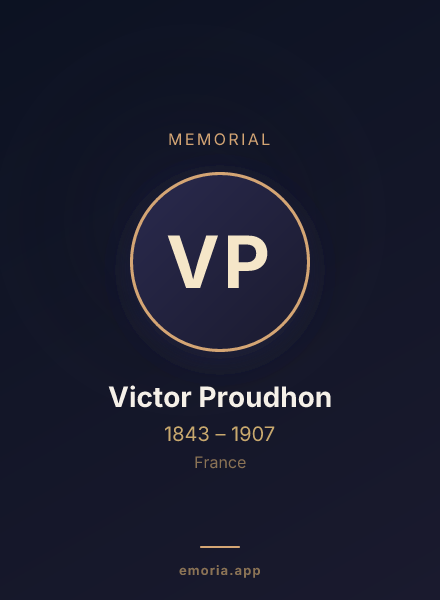 Memorial portrait of Victor Proudhon