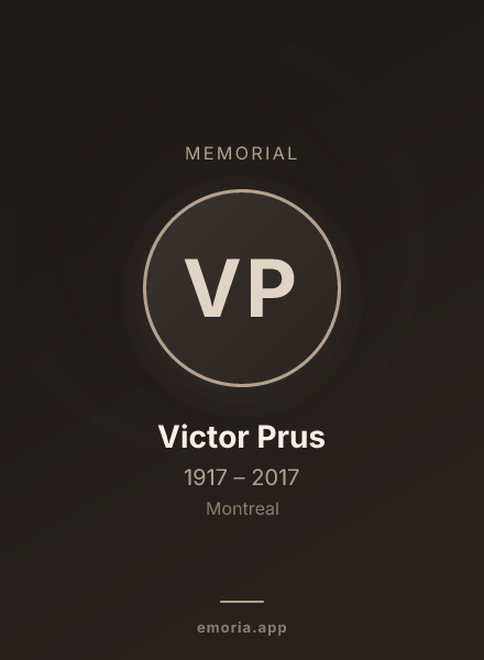 Memorial portrait of Victor Prus