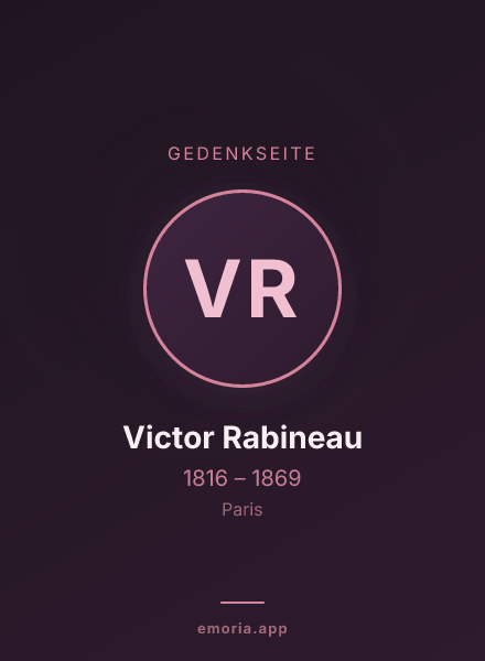 Gedenkportrait von Victor Rabineau