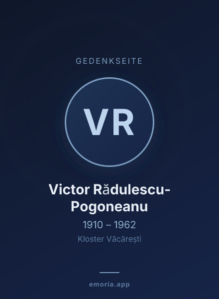 Gedenkportrait von Victor Rădulescu-Pogoneanu
