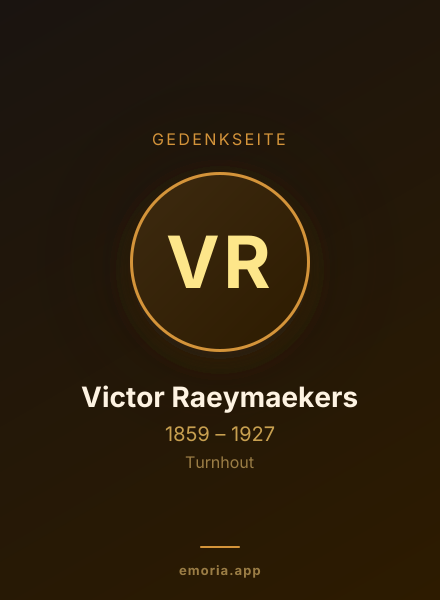 Gedenkportrait von Victor Raeymaekers