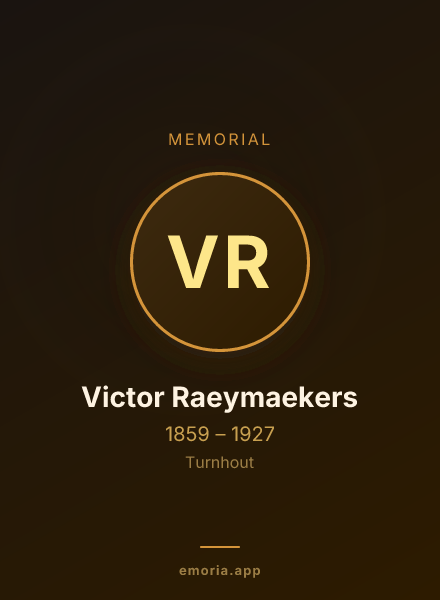 Memorial portrait of Victor Raeymaekers