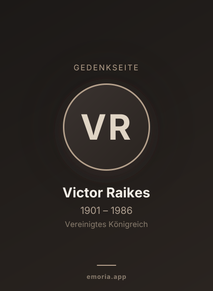 Gedenkportrait von Victor Raikes