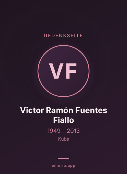 Gedenkportrait von Victor Ramón Fuentes Fiallo