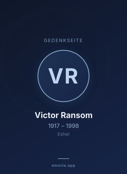 Gedenkportrait von Victor Ransom