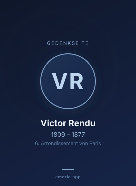 Gedenkportrait von Victor Rendu