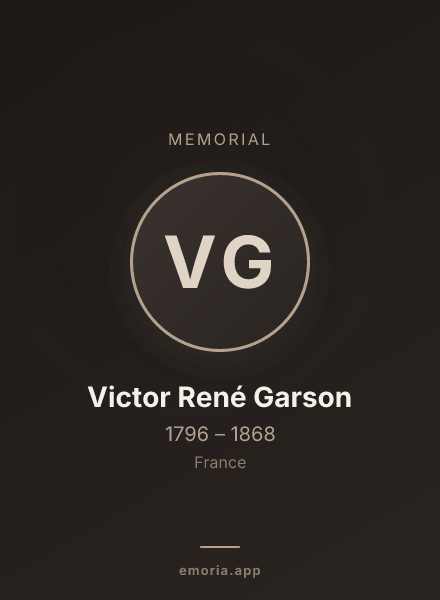 Memorial portrait of Victor René Garson