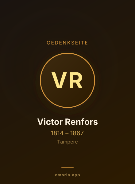 Gedenkportrait von Victor Renfors