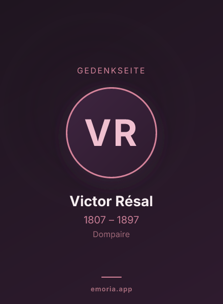 Gedenkportrait von Victor Résal