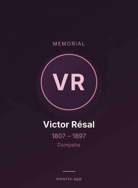 Memorial portrait of Victor Résal